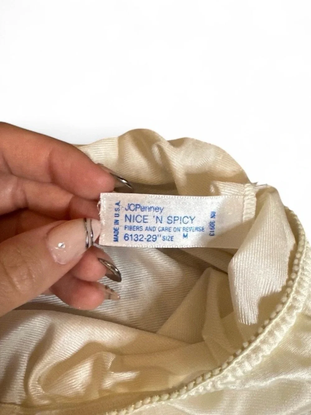 Vintage 70s/80s Nice ‘N Spicy White Slip Skirt